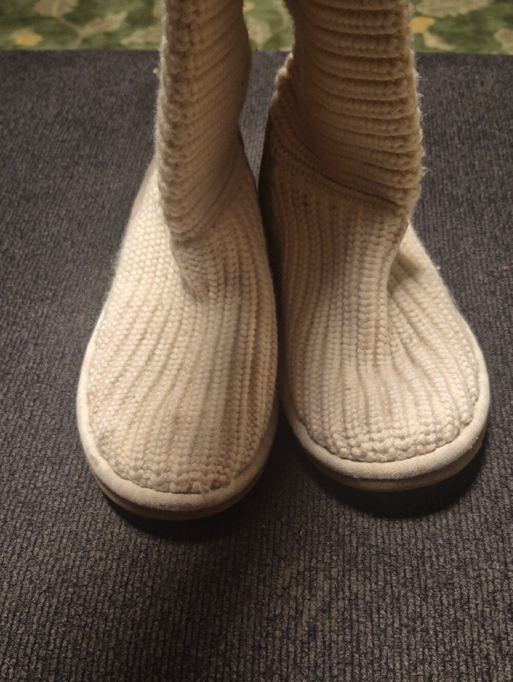 UGG Cream Knit Button Tall Women's Boots - Picture 4 of 8